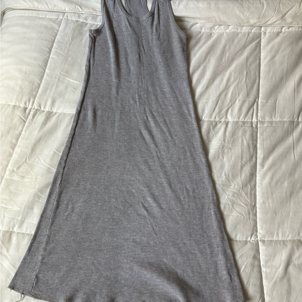 Classic Gray Halter Maxi Sundress